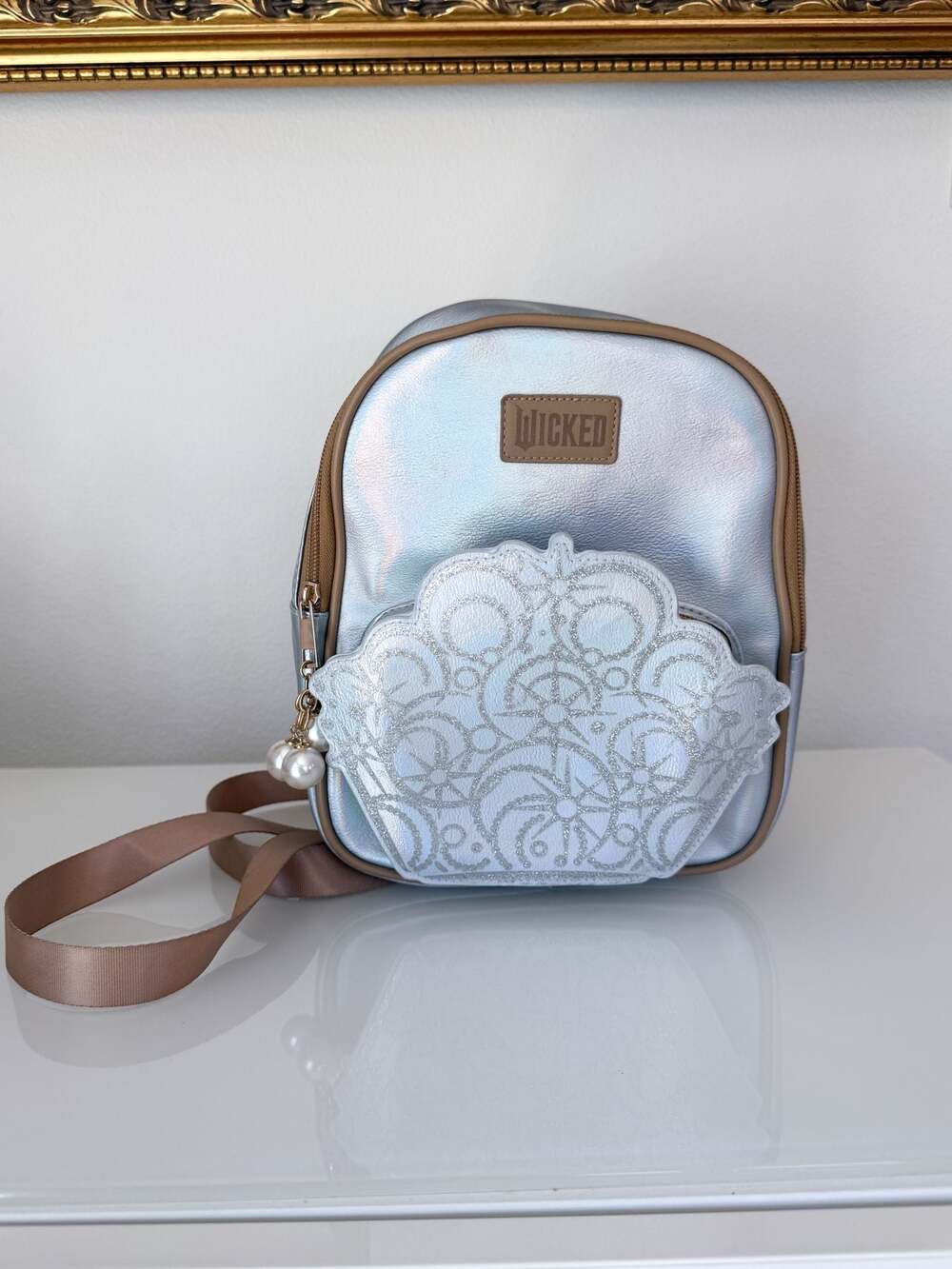 Wicked Glinda-Inspired Iridescent Mini Backpack
